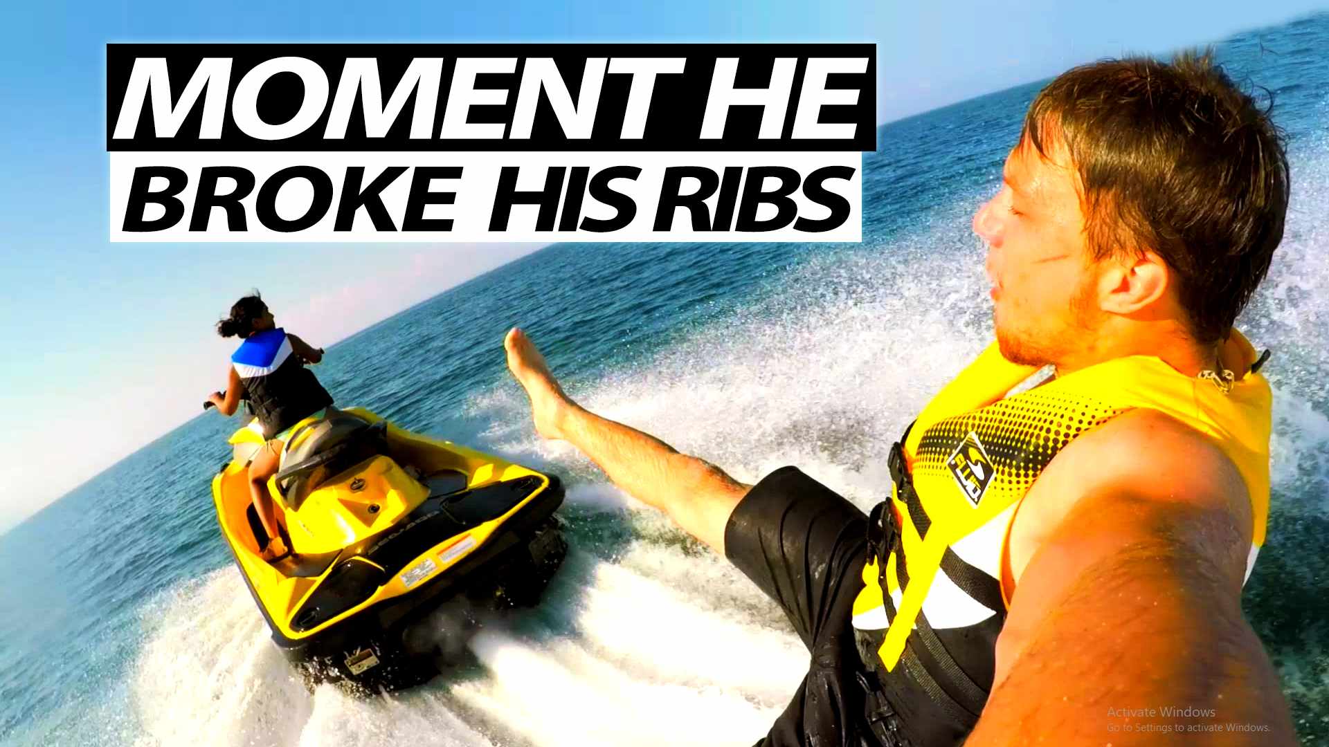 He Broke His Ribs Jet Skiing. Watersports Fun at Niagara Flyboarding