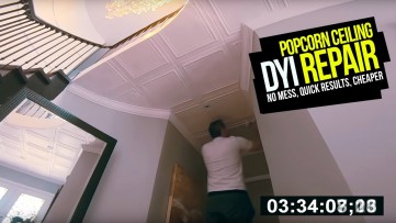 How To FIX / REPLACE POPCORN CEILINGS. No Mess, No Scraping, Fast Results DYI Popcorn  Repair