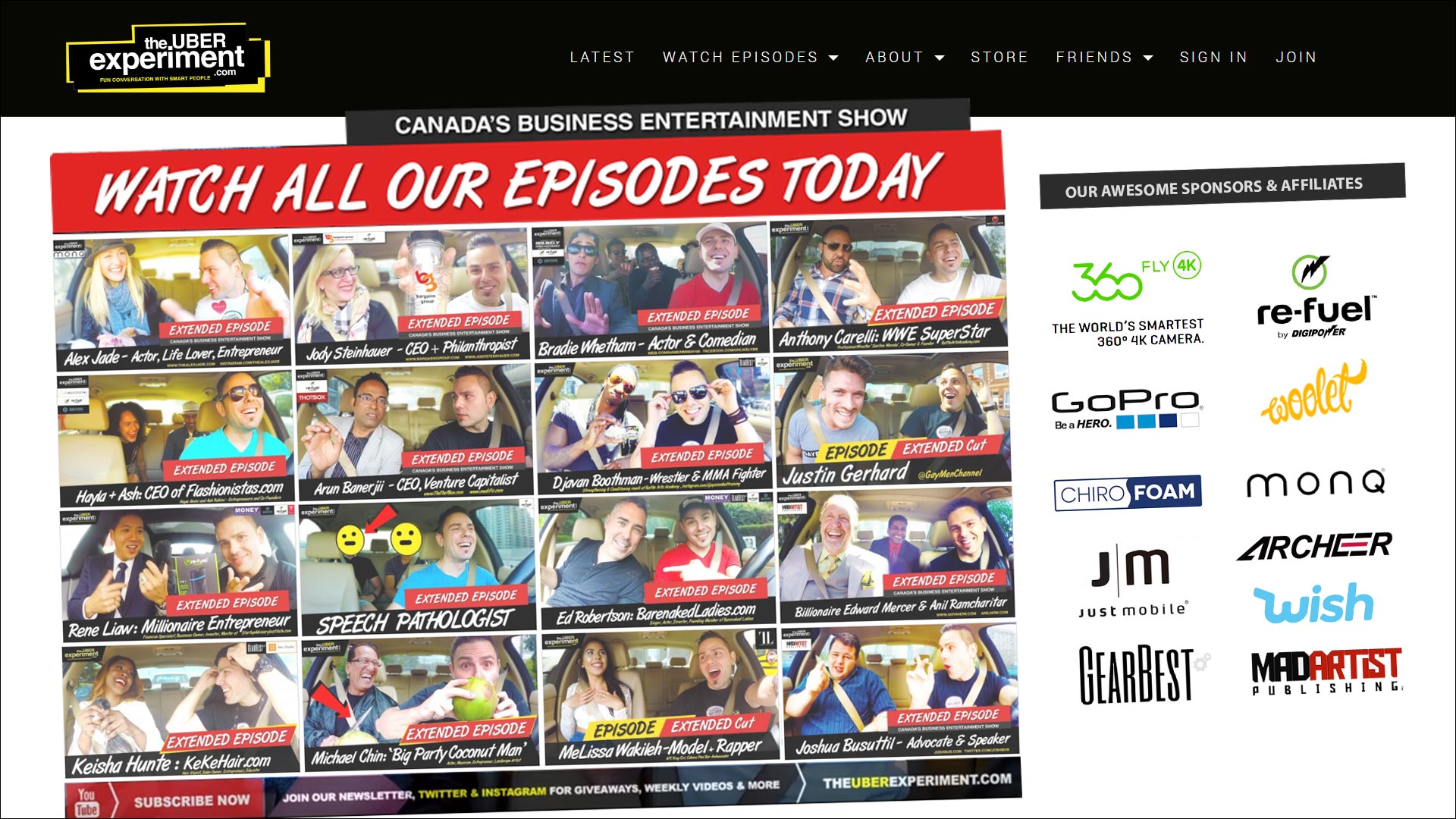 Canada's Business Entertainment Talk Show - The Uber Experiment Media Kit